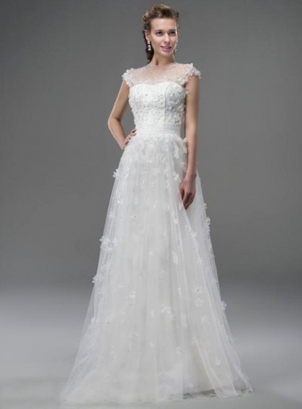 YVETTE - Empire waist Sweetheart Floor length Tulle Wedding dress