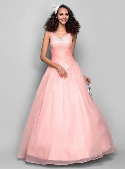 ADRIANA - Quinceanera dresses Ball gown Floor length Organza V-neck Occasion dresses