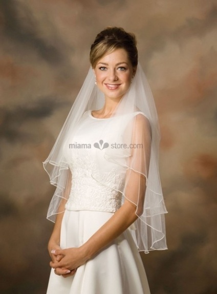 Two layers Elbow Wedding veil
