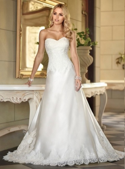 SOPHIA - A-line Sweetheart Chapel train Tulle Lace Wedding dress