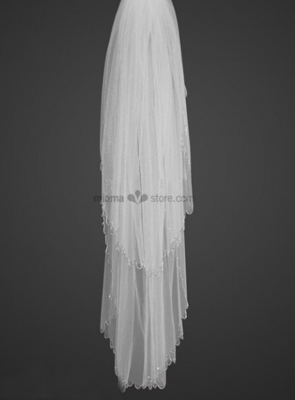 Two layers Elbow Tubes Wedding veil