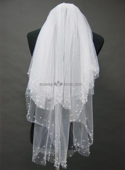 Three layers Elbow Beading Wedding veil