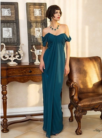 ROSS - Evening dresses Cheap Sheath/Column Floor length Georgette Sweetheart Occasion dress