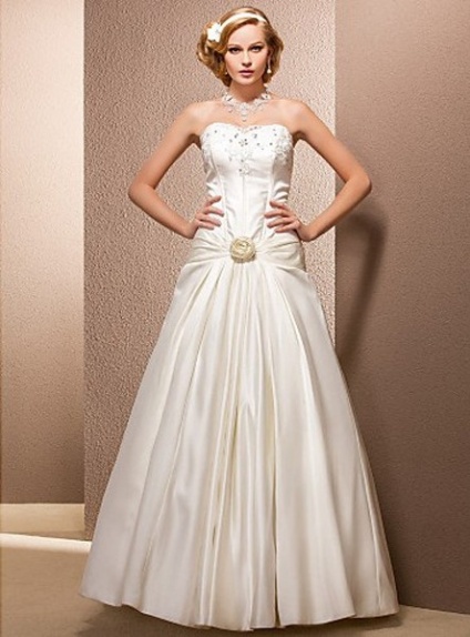 NIYA - A-line Sweetheart Ball Gown Floor length Satin Wedding dress