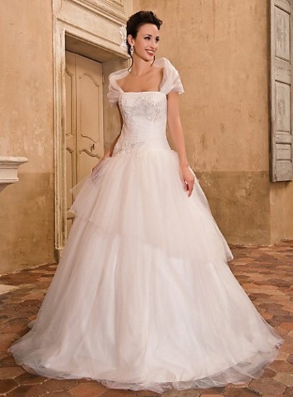 NOELLE - A-line Strapless Ball Gown Floor length Tulle Wedding dress