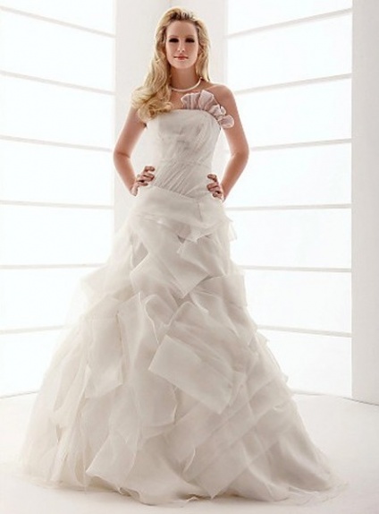 PATRICIA - A-line Strapless Ball Gown Floor length Organza Wedding dress