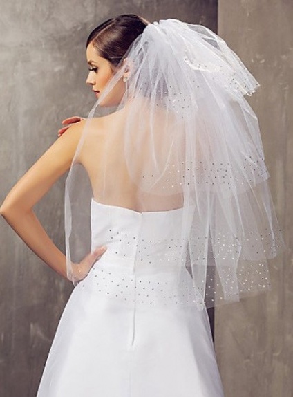 Four layers Elbow Wedding veil