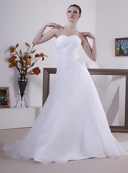 SERINA - A-line Sweetheart Chapel train Organza Wedding dress