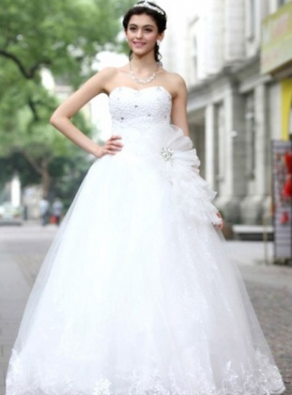 DORA - A-line Sweetheart Floor length Tulle Wedding dress