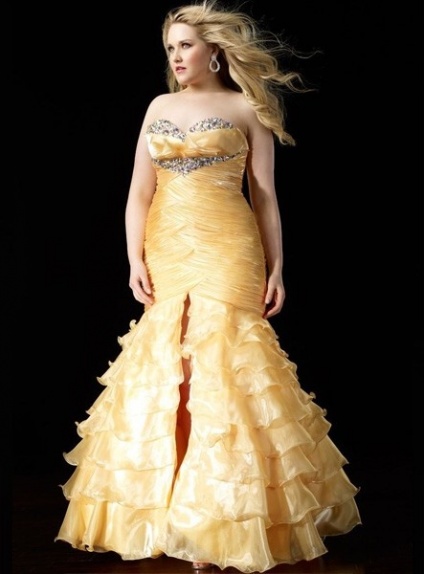 LORA - Plus size Mermaid Floor length Organza Sweetheart Wedding party dress