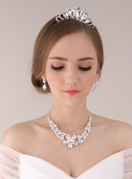 Alloy Silver Wedding tiara