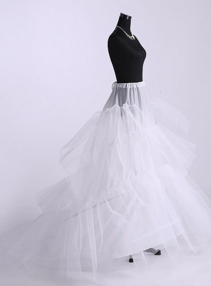 Tulle Ball gown slip Full gown slip Chapel train 3 Tiers Wedding petticoat