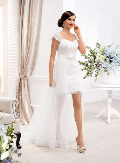 Short Sheath Short/Mini Tulle Lace Sweetheart Wedding dress