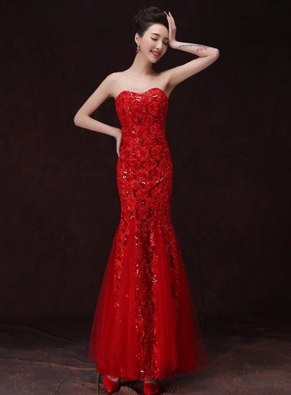 Elegant dresses Trumpet/Mermaid Floor length Paillette Sweetheart Occasion dress