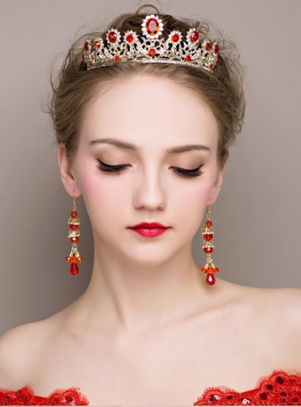 Alloy Wedding jewelry Including Earrings And Tiara