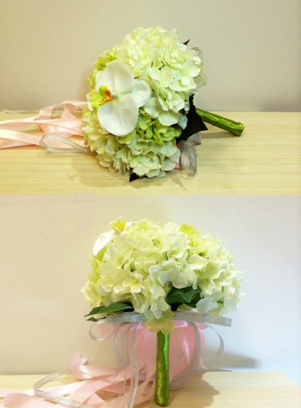 Bouquet Sposa finto con orchidee 