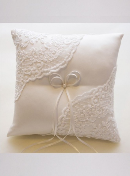 Picture color Satin Lace Wedding Ring Pillow