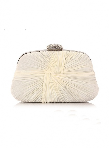 Ivory Polyester Wedding Handbags