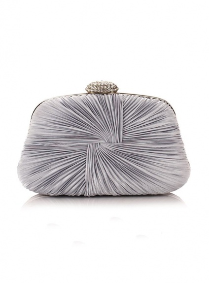 Silver Polyester Wedding Handbags