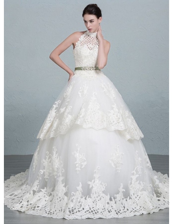 Amazoncom Mermaid Tulle Ivory Wedding Dresses for Bride 2023 Halter  Sweetheart Neck Sheath Bridal Gowns Size 0  Clothing Shoes  Jewelry