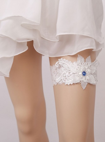 Picture color Lace Wedding garter