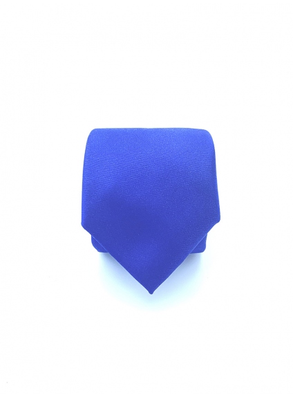 Cravatta in seta blu elettrico larghezza standard blu elettrico