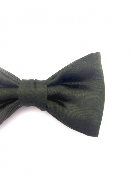 Hunter Green Silk Groom bow tie