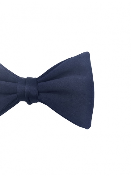 Blue Navy Silk Groom bow tie