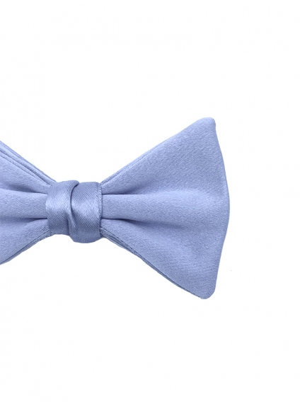 Beau blue Silk Groom bow tie