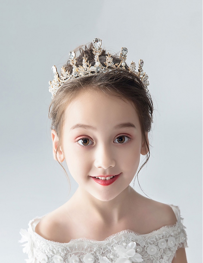 Corona principessa bambina oro, rosa e argento