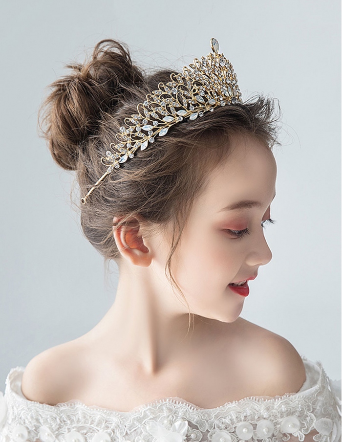 Corona principessa per bambina oro e argento