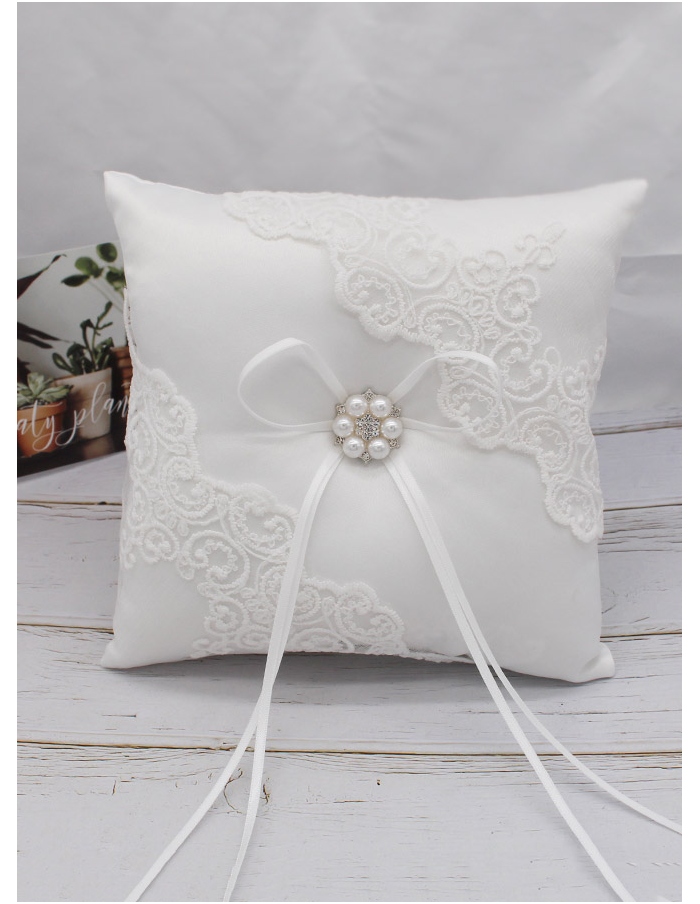 copy of Picture color Satin Lace Wedding Ring Pillow
