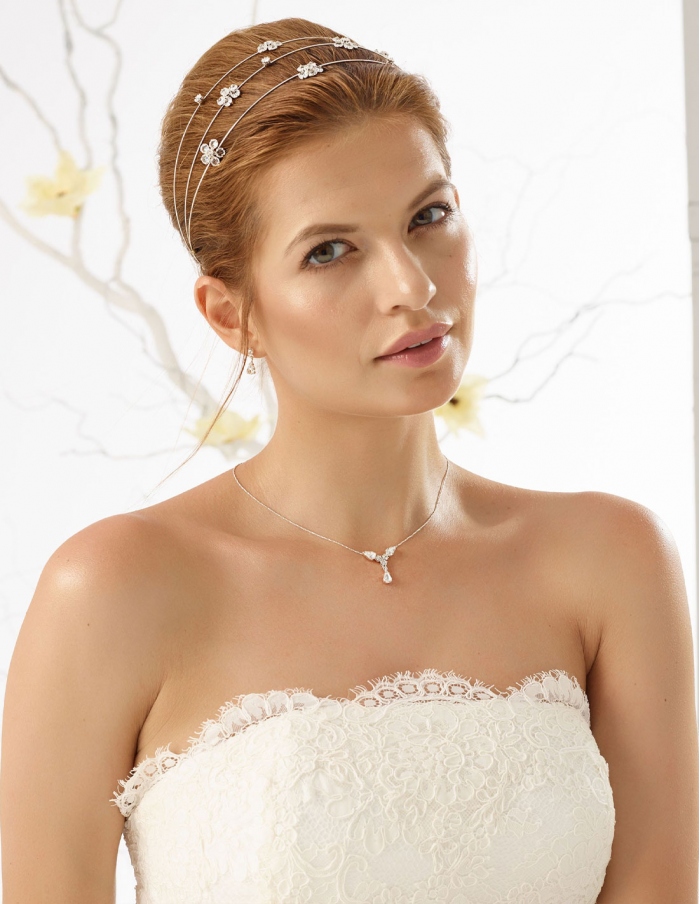 Bridal necklace and earring set