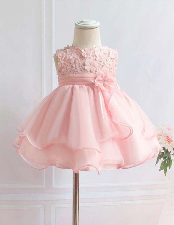 copy of Christening Gowns A-line Tulle High round/Slash neck Wedding party dress