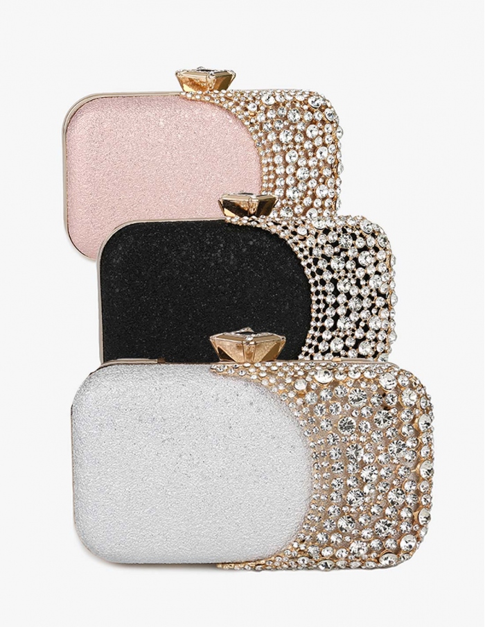 Elegant gold and silver women handbag