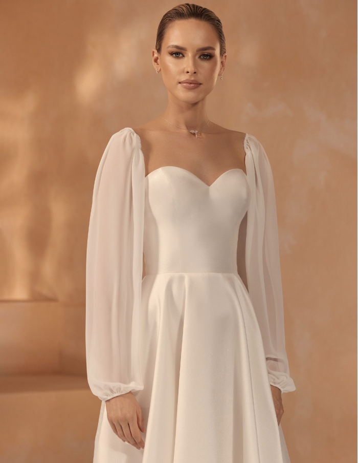 Customizable georgette bridal sleeves and cuffs