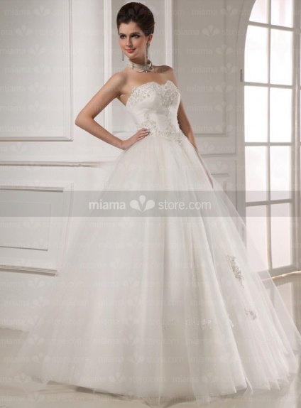 CORNELIA - A-line Ball gown Sweetheart Floor length Tulle Wedding dress